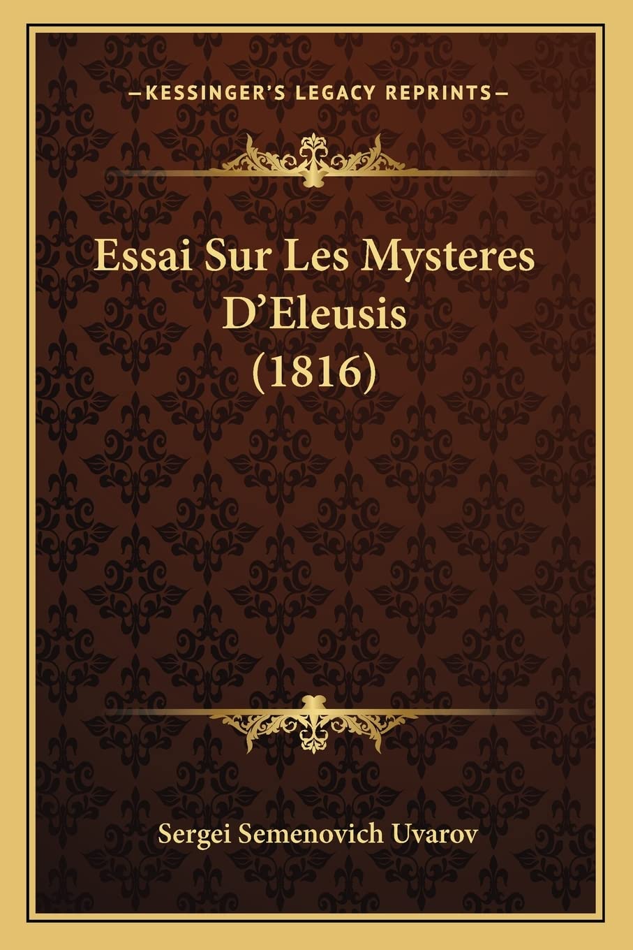 Essai Sur Les Mysteres D'Eleusis (1816) book