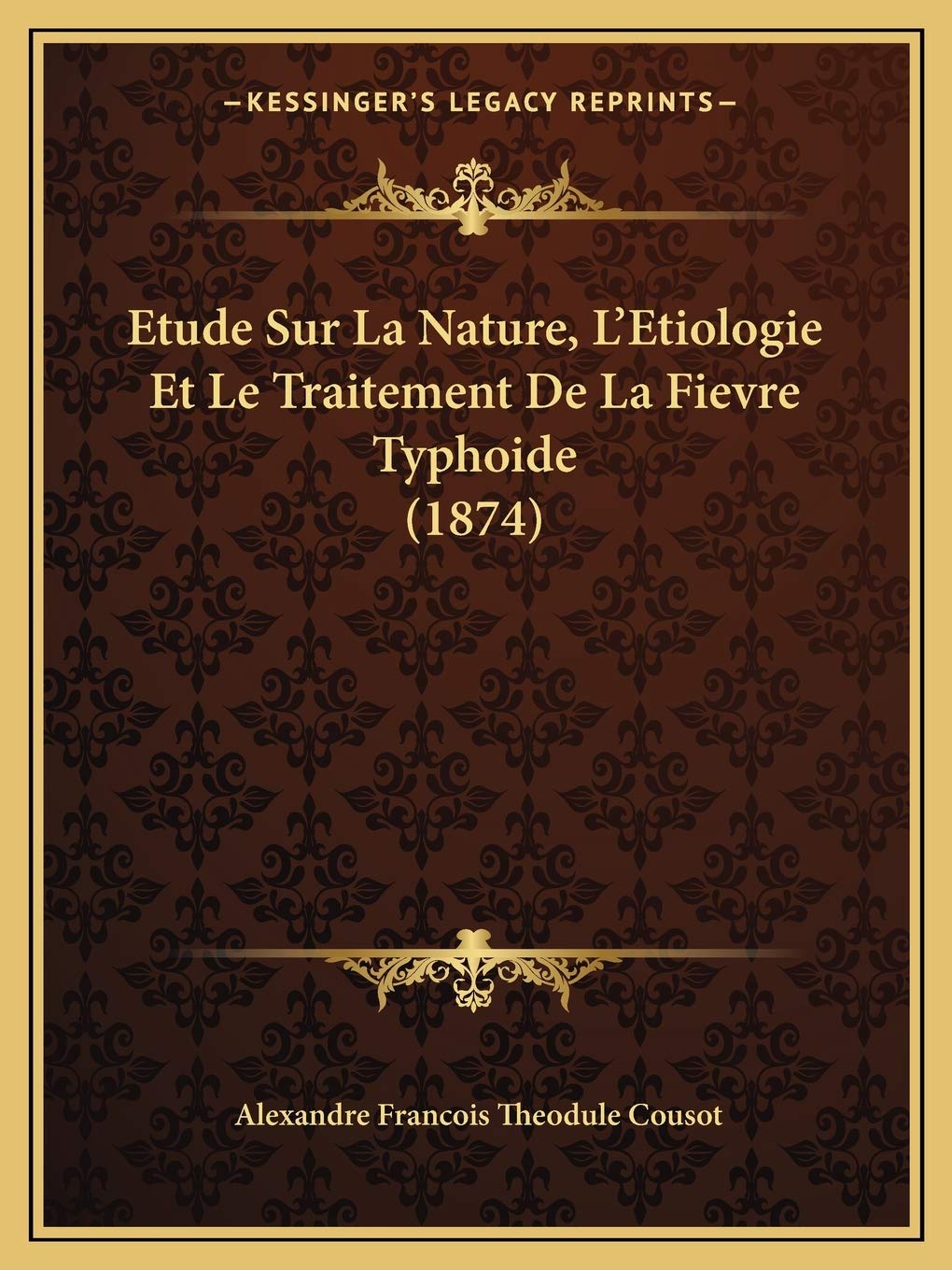 Etude Sur La Nature, L'Etiologie Et Le Traitement De La Fievre Typhoide (1874) book