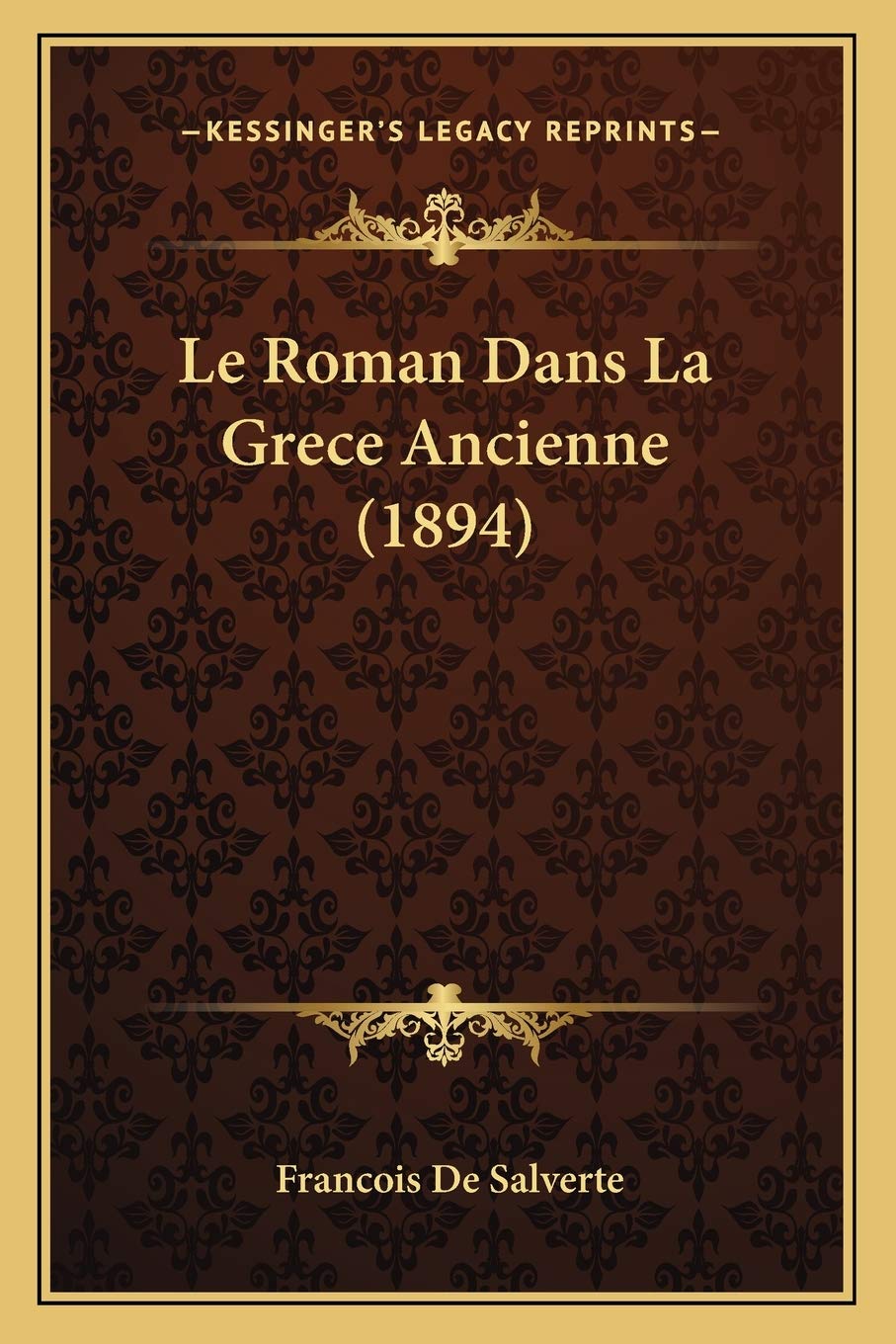 Le Roman Dans La Grece Ancienne (1894) book