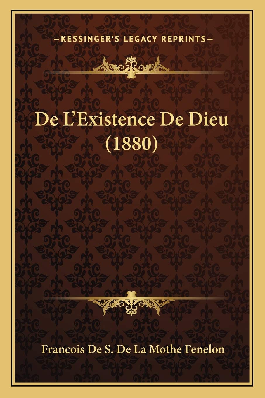 De L'Existence De Dieu (1880) book