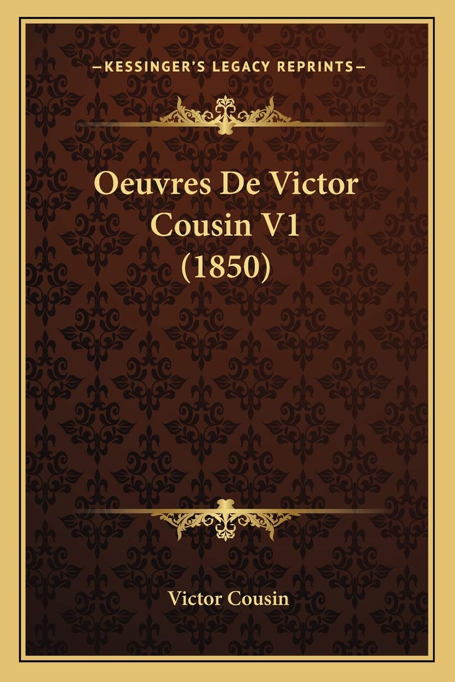 Oeuvres De Victor Cousin V1 (1850) book