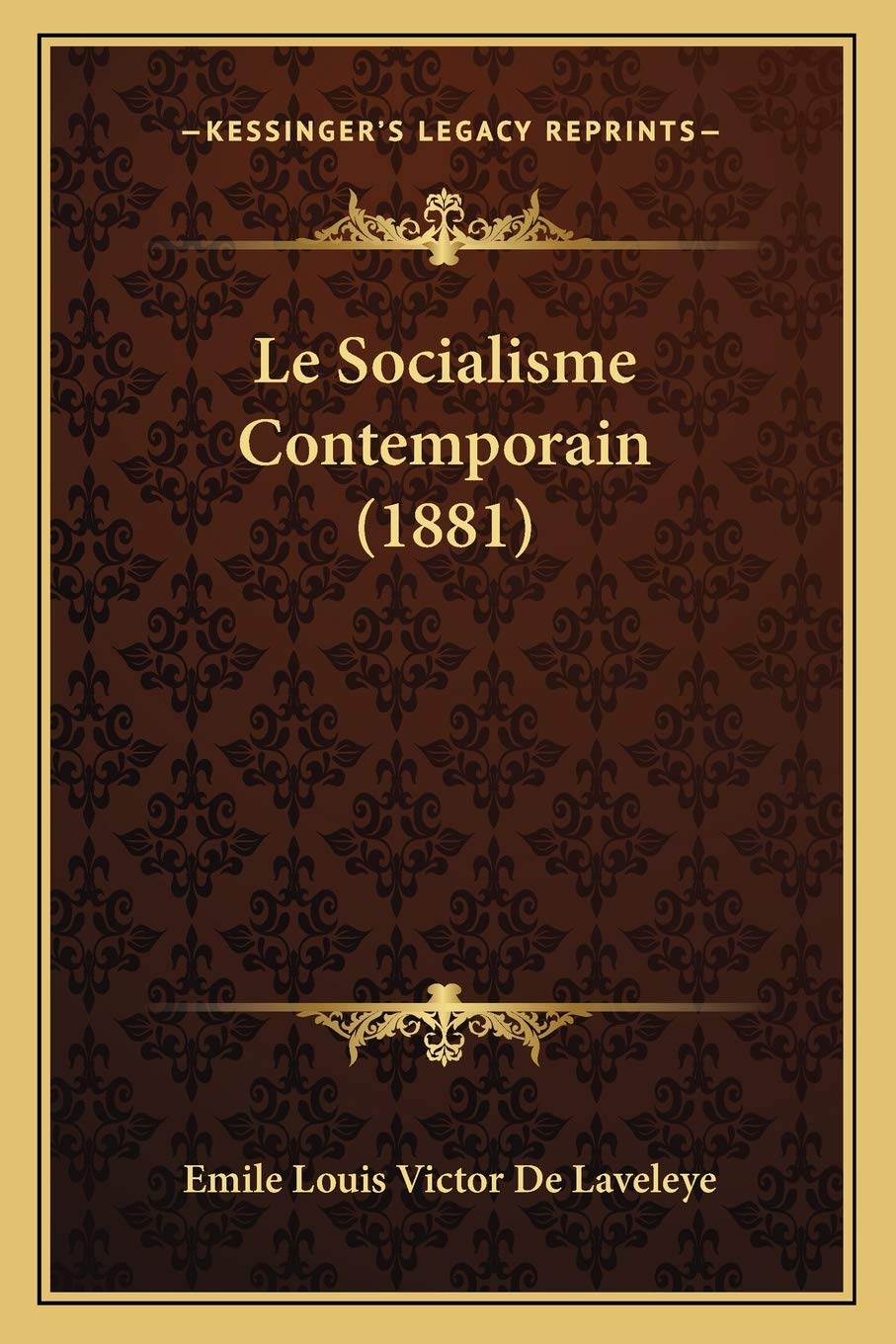 Le Socialisme Contemporain (1881) book