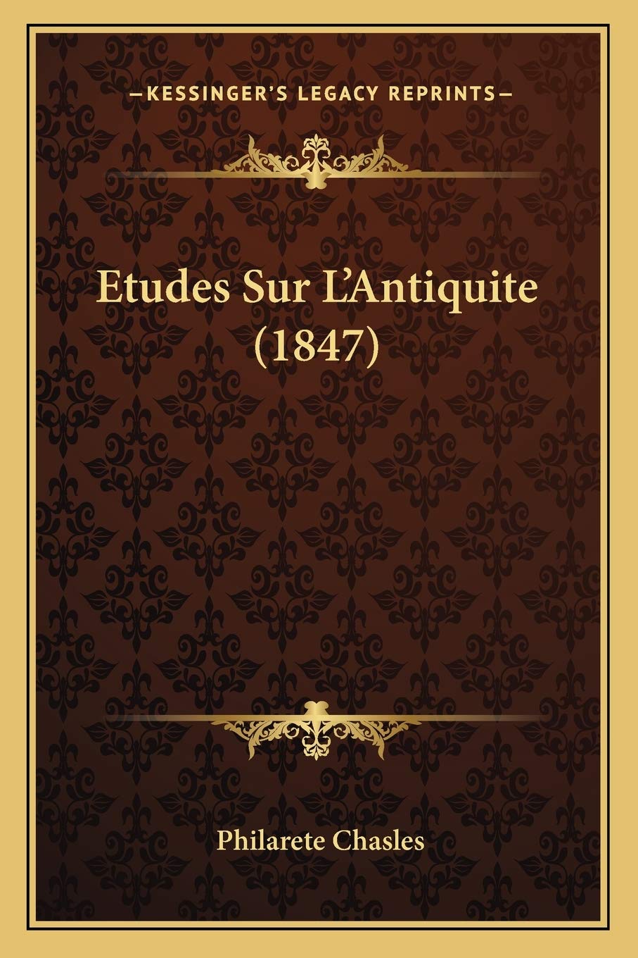 Etudes Sur L'Antiquite (1847) book