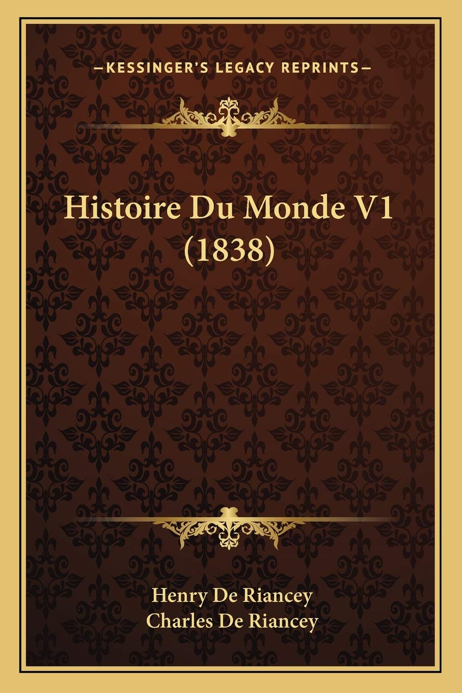 Histoire Du Monde V1 (1838) book