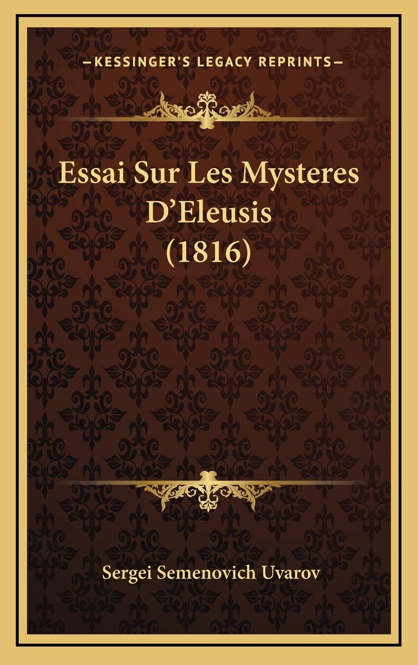 Essai Sur Les Mysteres D'Eleusis (1816) book