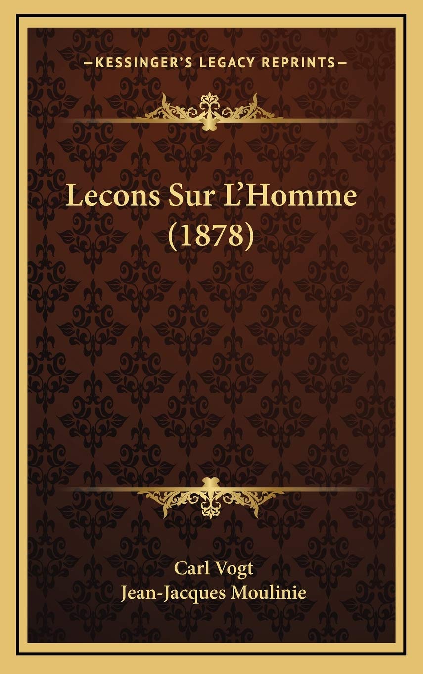 Lecons Sur L'Homme (1878) book