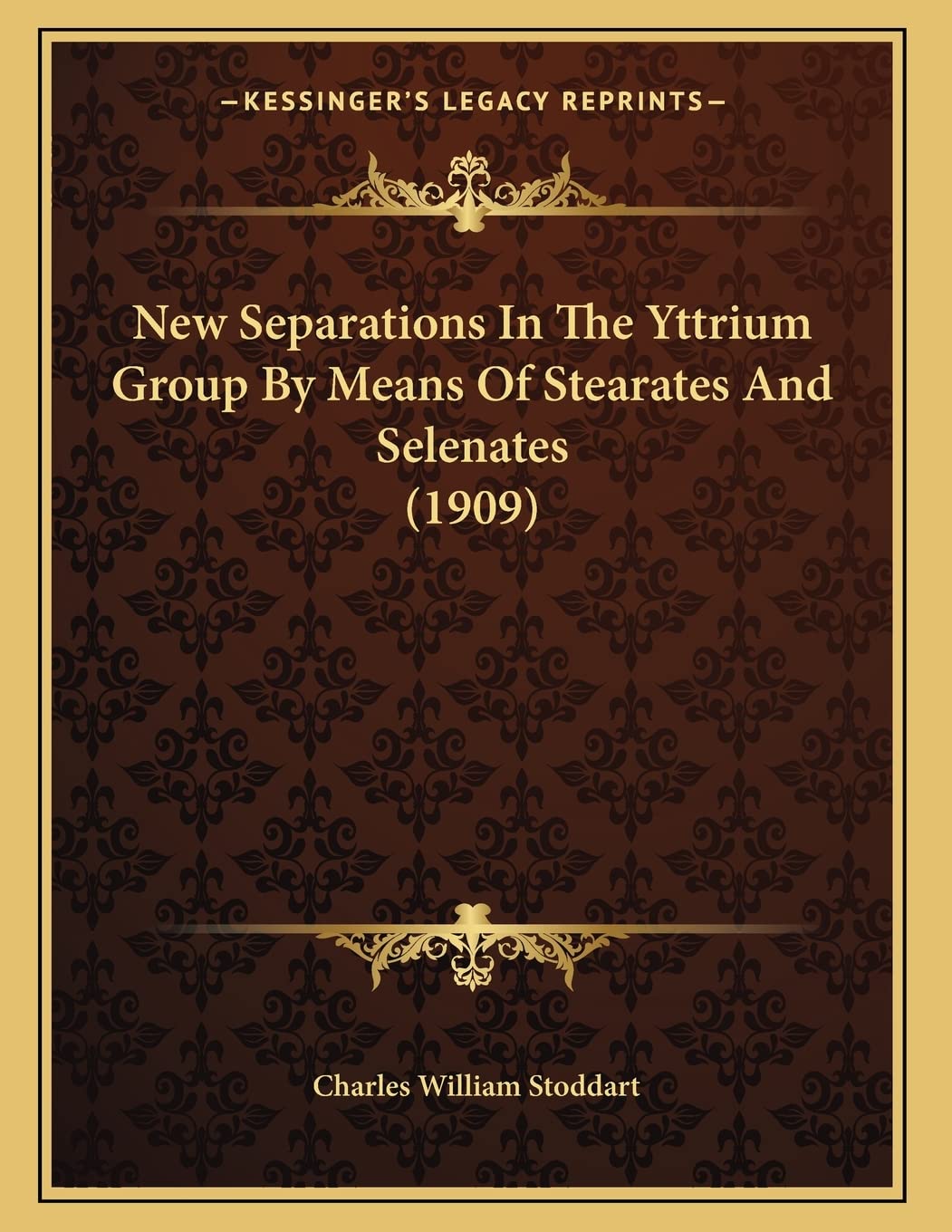 New Separations In The Yttrium Group By Means Of Stearates And Selenates (1909) Business & Technology
