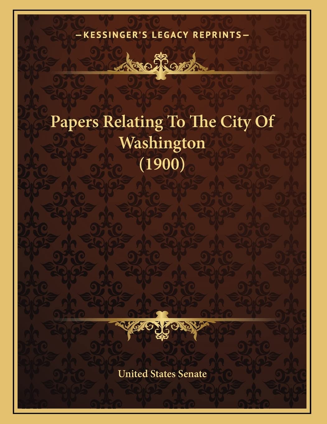 Papers Relating To The City Of Washington (1900) Social Sciences