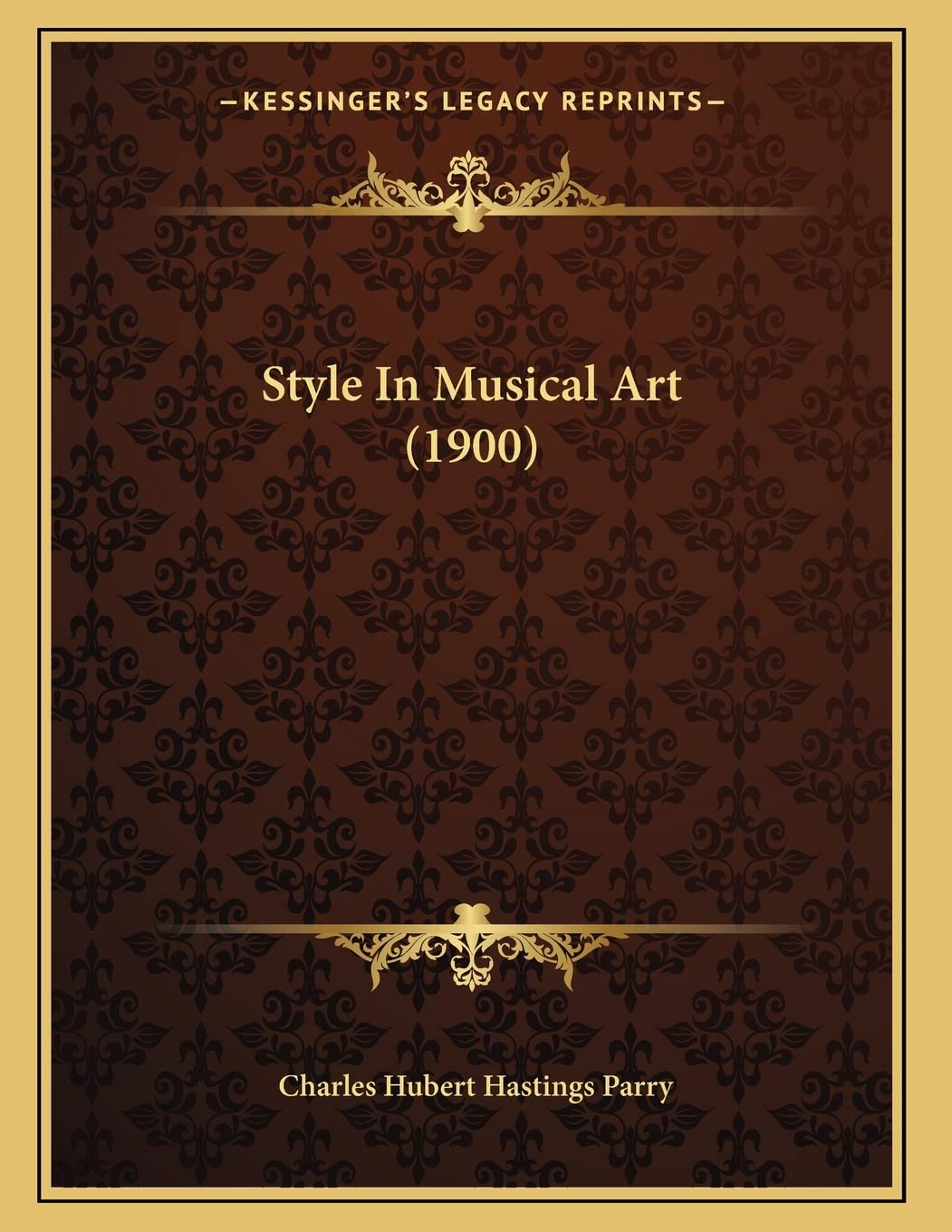 Style In Musical Art (1900) Contemporary literature