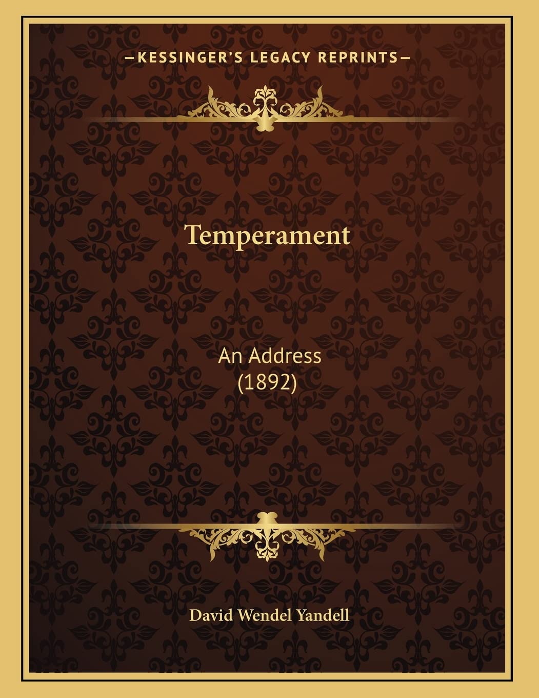 Product Image: Temperament: An Address (1892)
