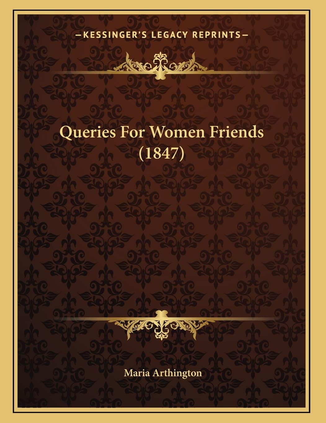 Queries For Women Friends (1847) Fiction