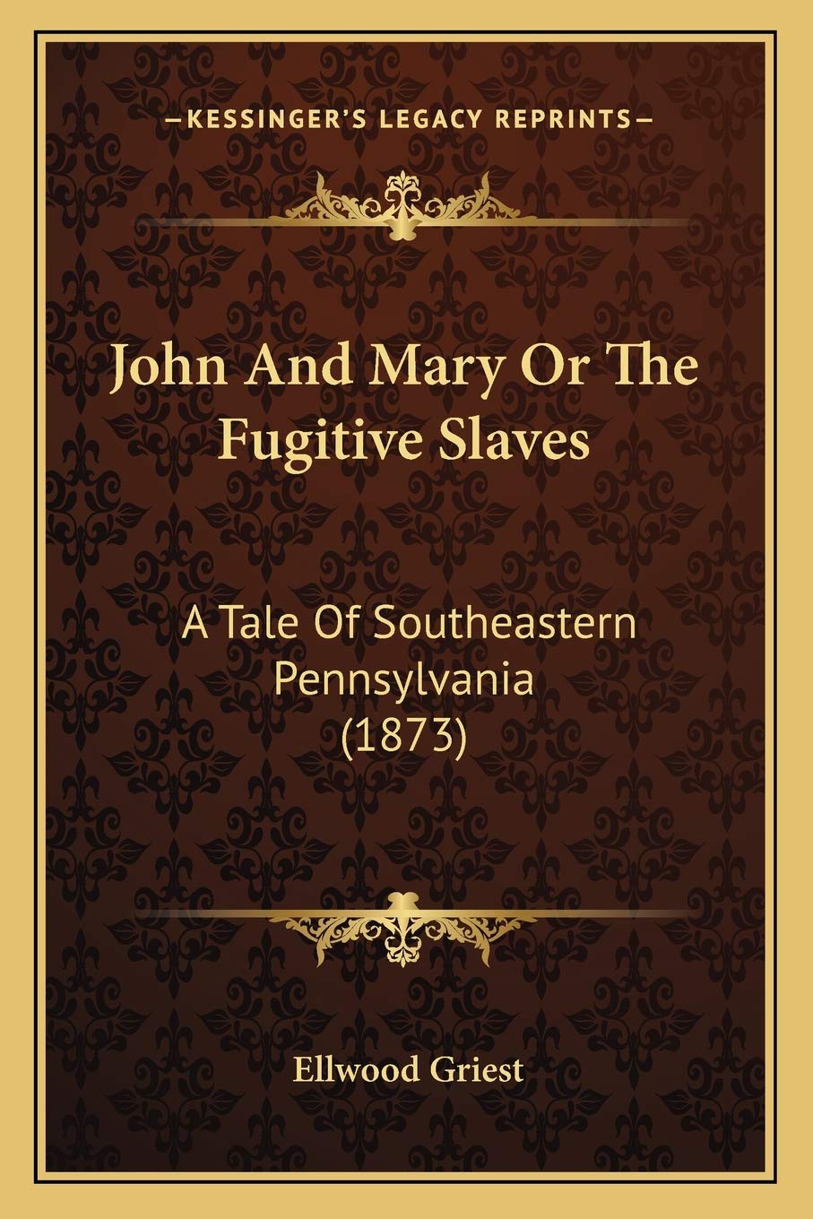 John And Mary Or The Fugitive Slaves: A Tale Of Southeastern Pennsylvania (1873) Contemporary literature Books