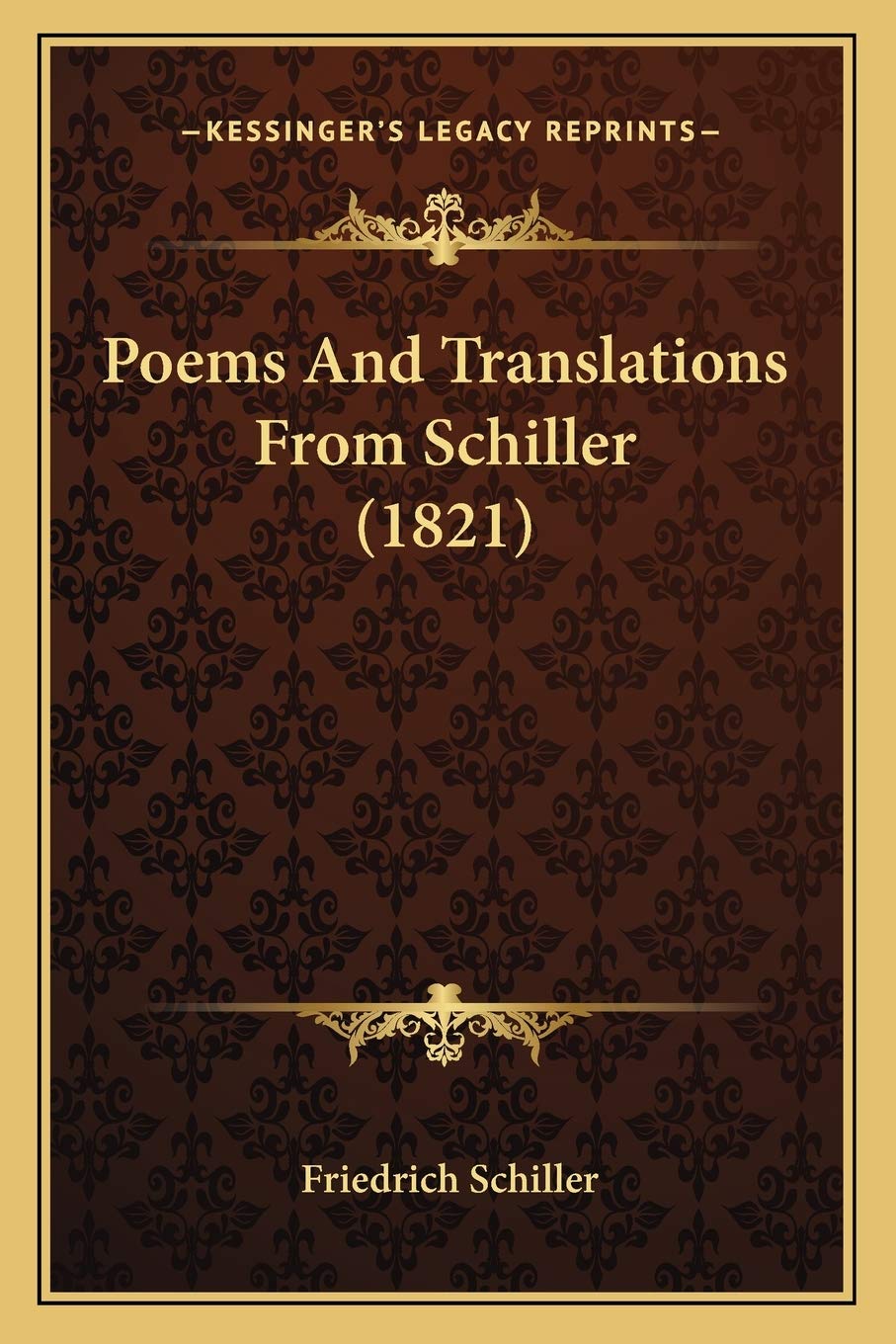 Poems And Translations From Schiller (1821) Poetry