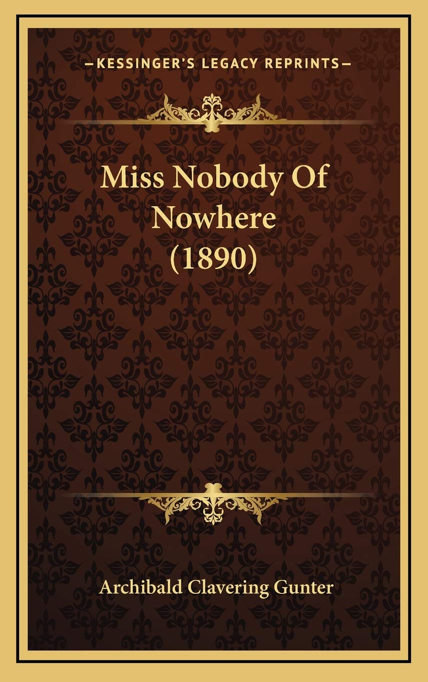 Miss Nobody Of Nowhere (1890) Contemporary literature
