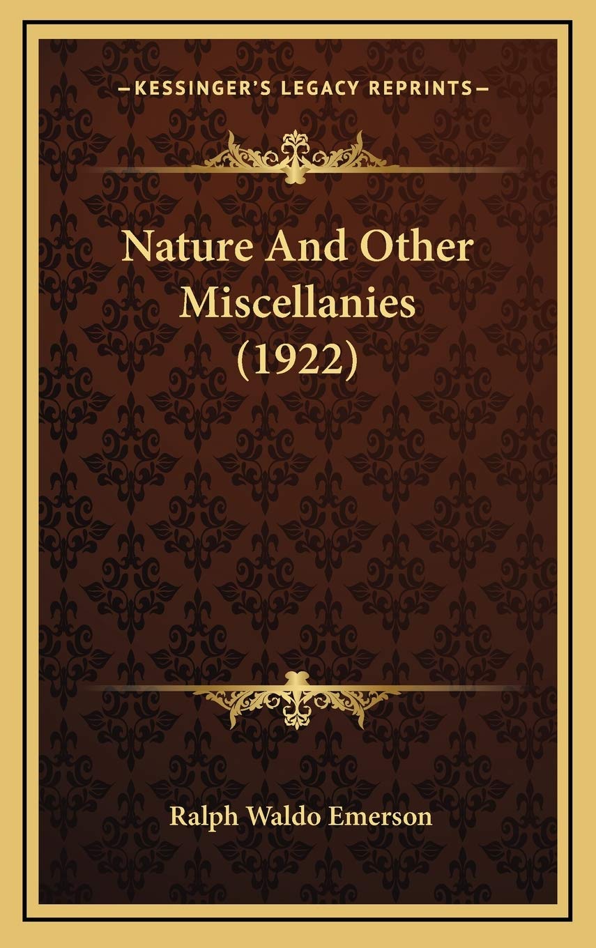Nature And Other Miscellanies (1922) Philosophy