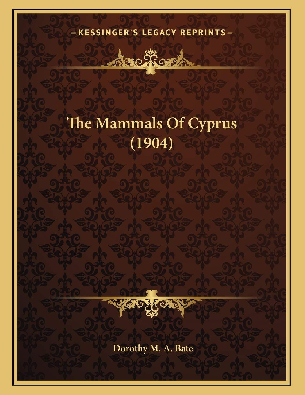 Mammals Of Cyprus (1904) book