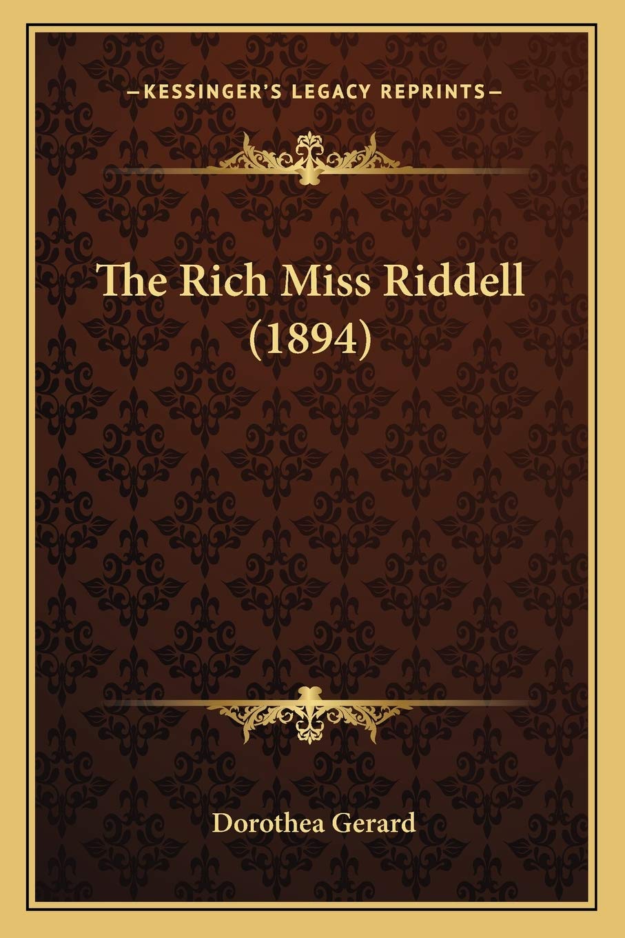 The Rich Miss Riddell (1894) Contemporary literature