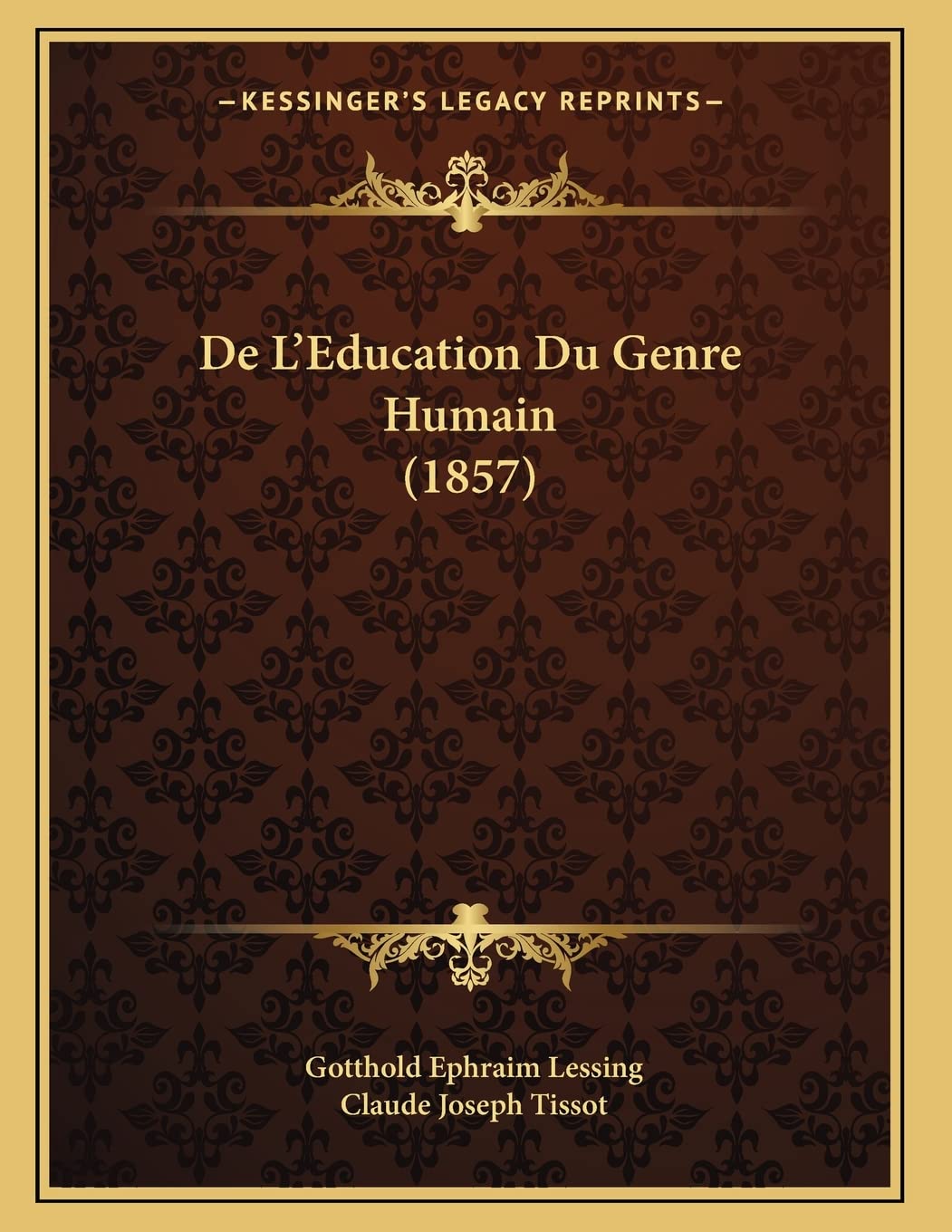 De L'Education Du Genre Humain (1857) book