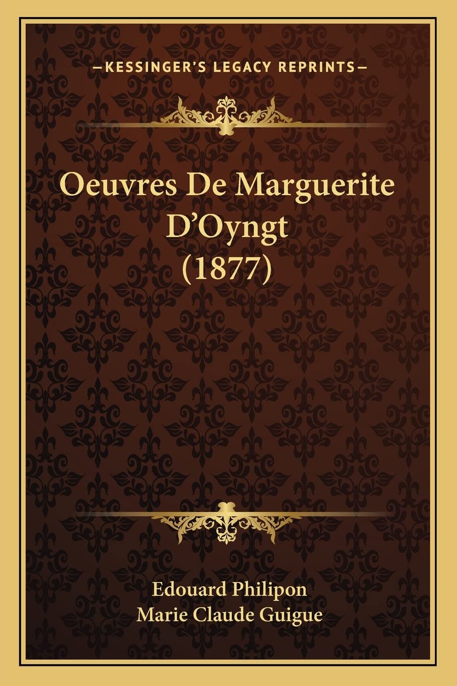 Oeuvres De Marguerite D'Oyngt (1877) book