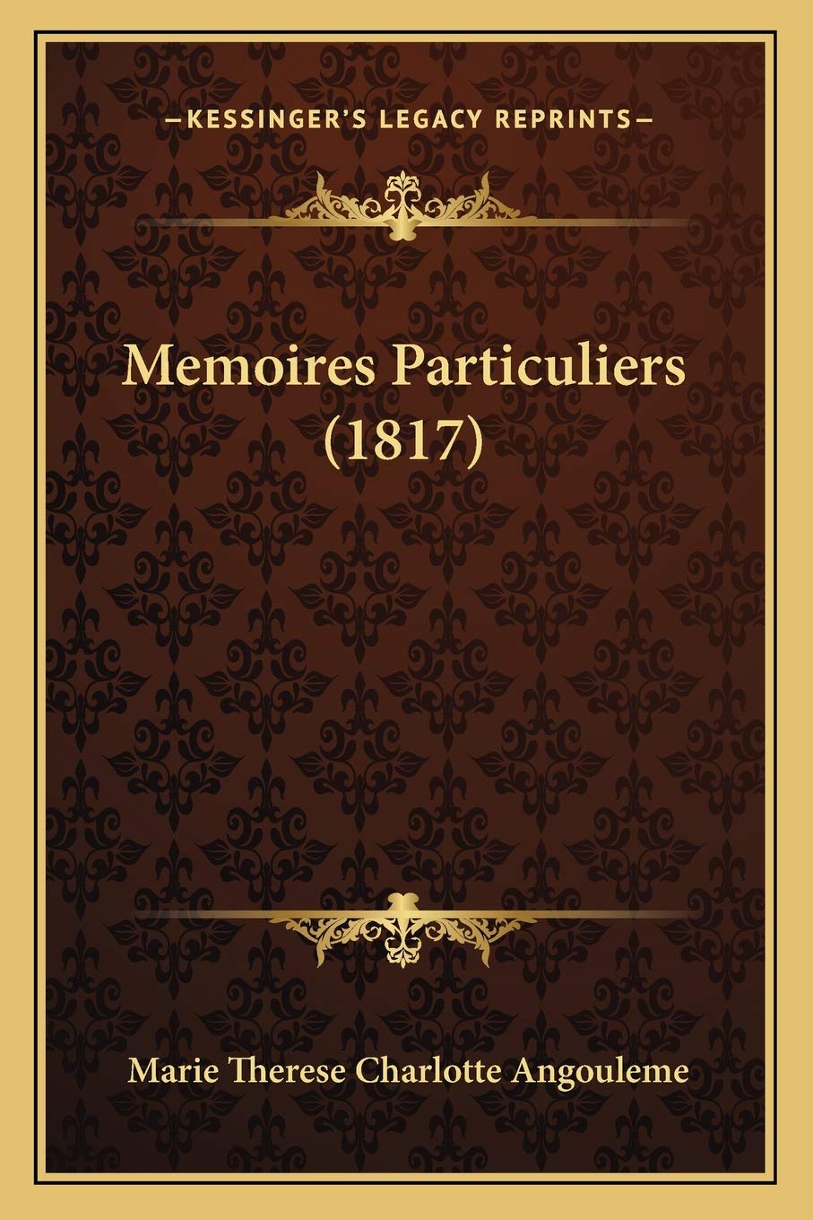 Memoires Particuliers (1817) book