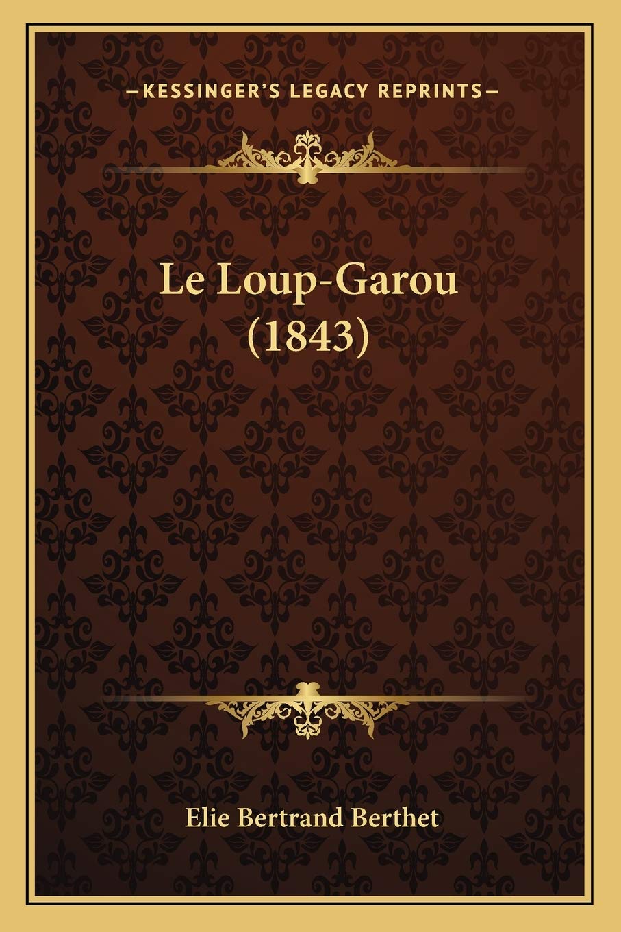 Le Loup-Garou (1843) book