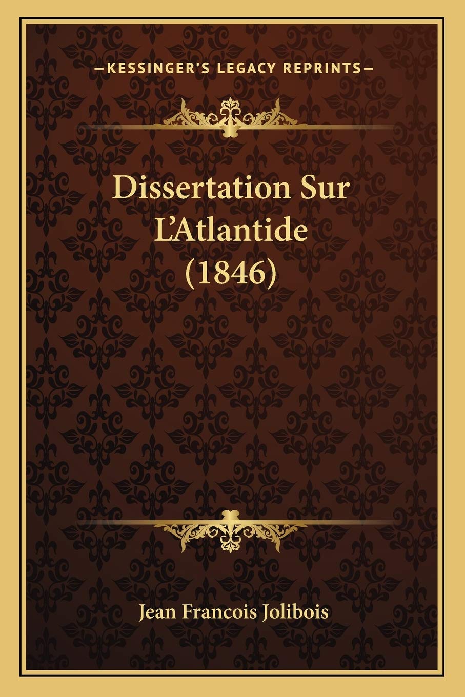 Dissertation Sur L'Atlantide (1846) Philosophy