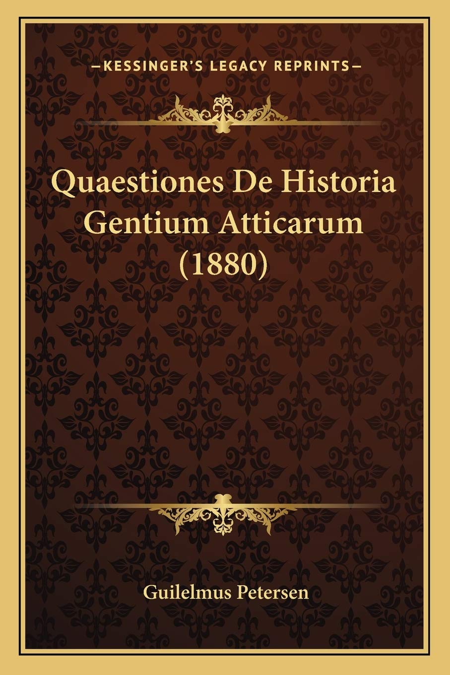 Quaestiones De Historia Gentium Atticarum (1880) Philosophy