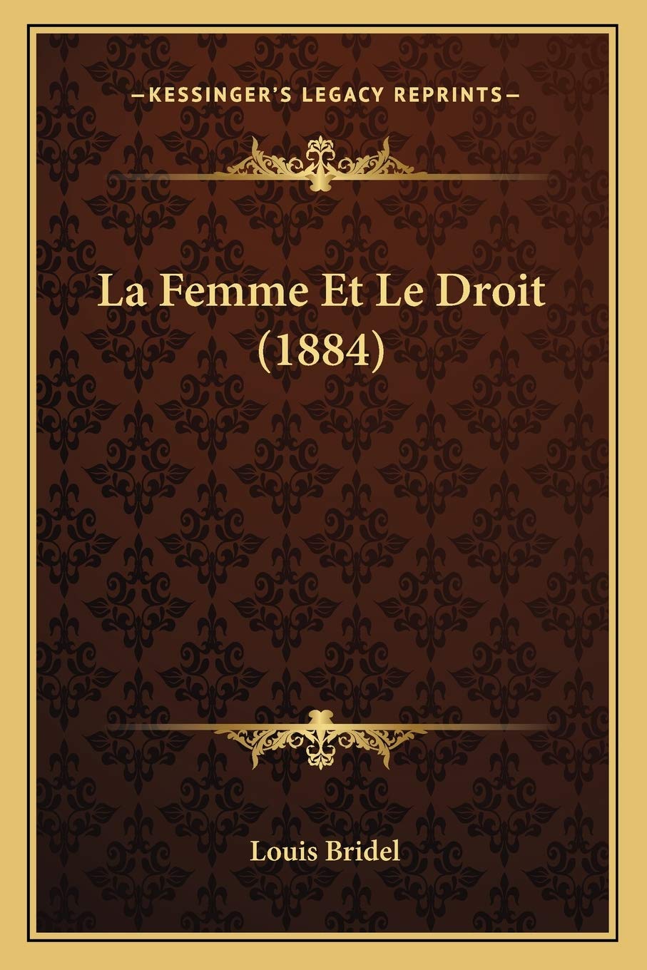 La Femme Et Le Droit (1884) Law