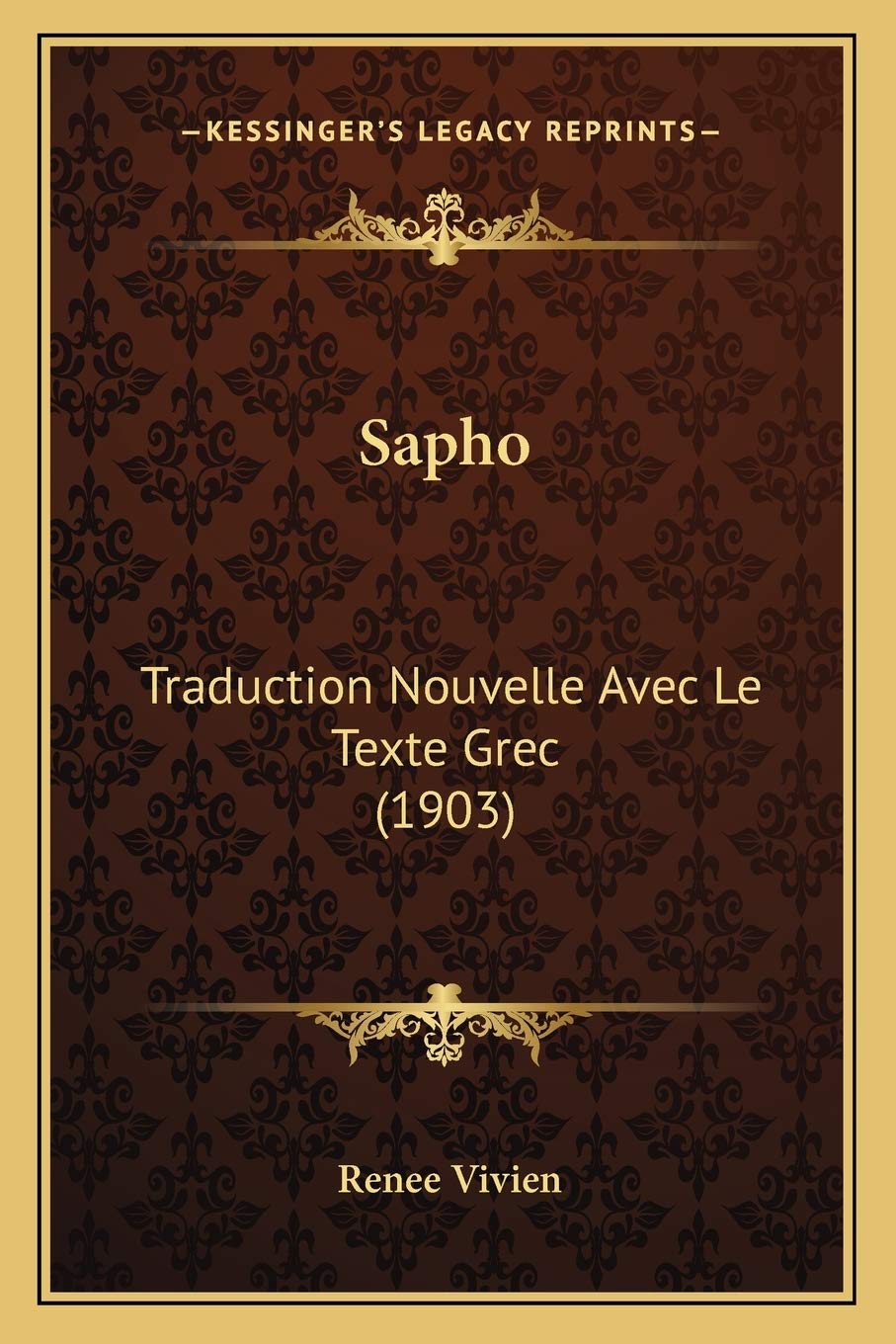 Sapho: Traduction Nouvelle Avec Le Texte Grec (1903) book