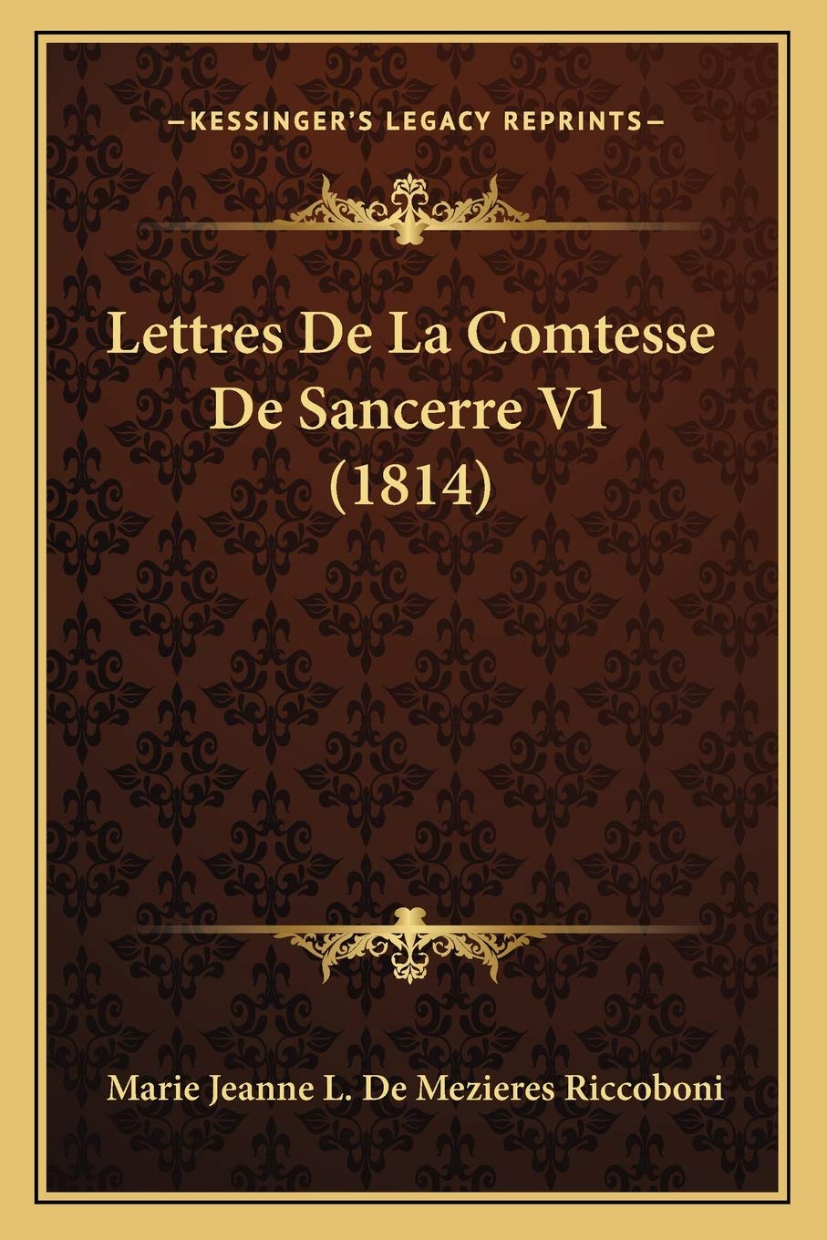 Lettres De La Comtesse De Sancerre V1 (1814) book
