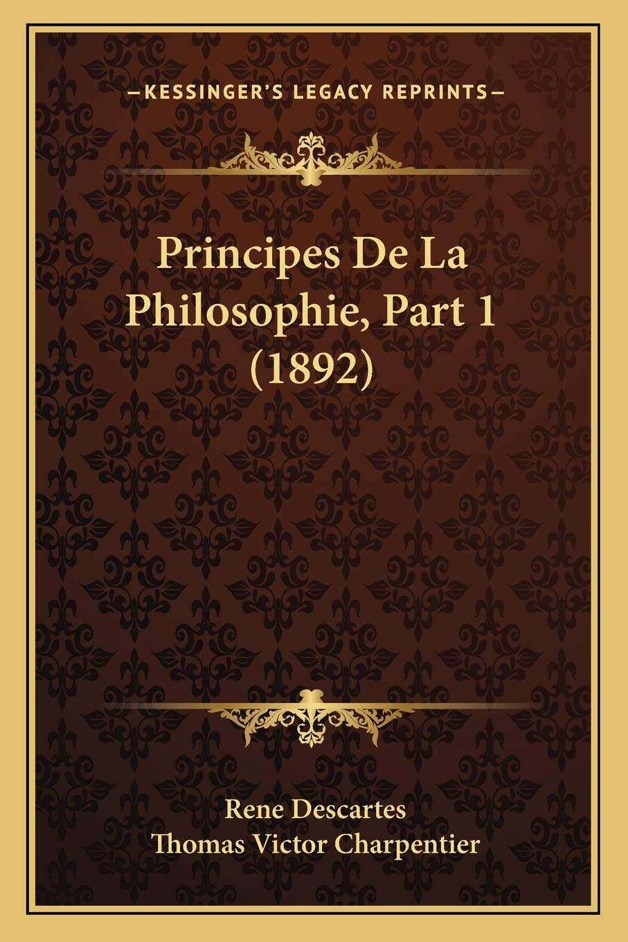 Principes De La Philosophie, Part 1 (1892) book