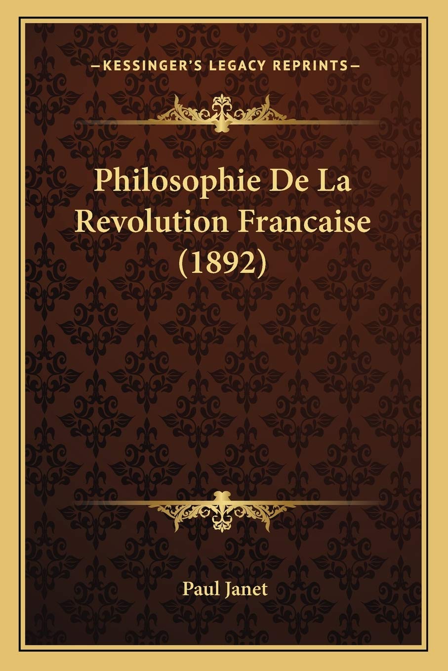 Philosophie De La Revolution Francaise (1892) book