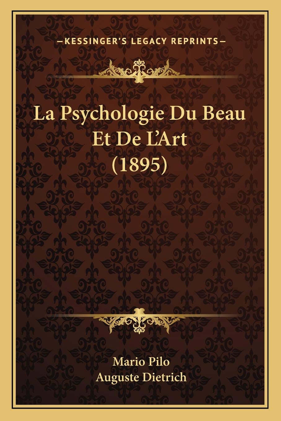La Psychologie Du Beau Et De L'Art (1895) book