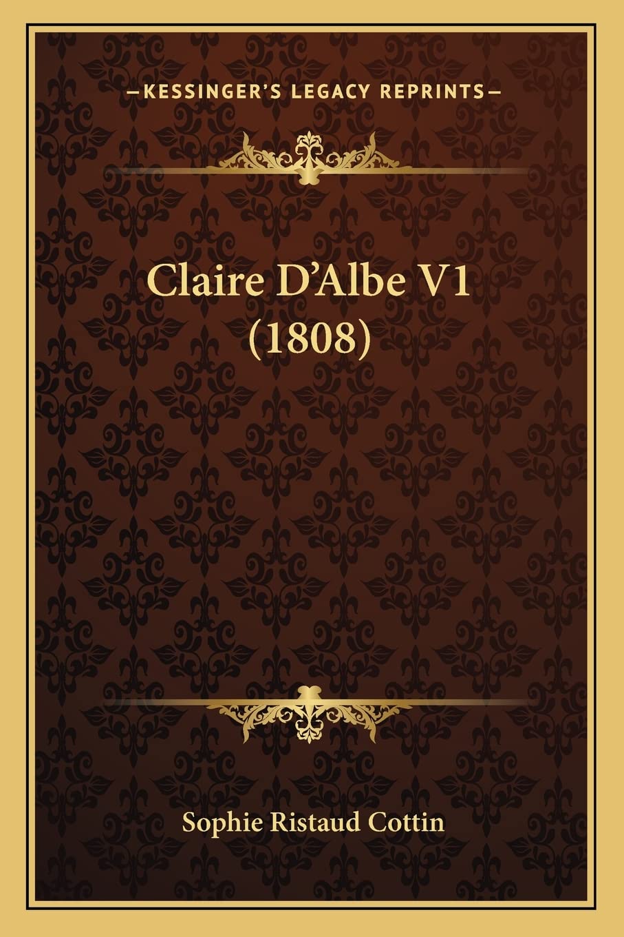 Claire D'Albe V1 (1808) book