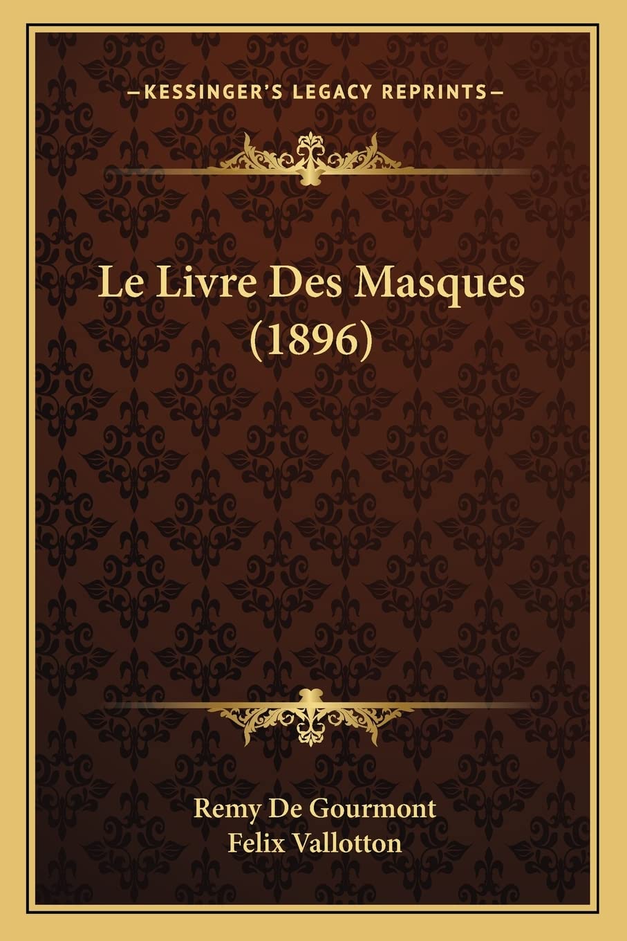 Le Livre Des Masques (1896) book