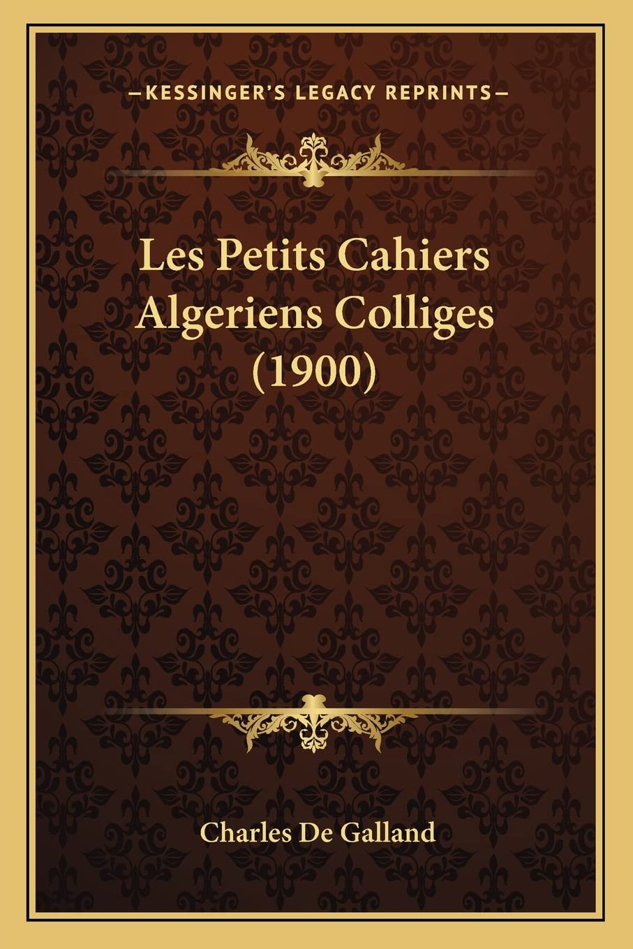 Les Petits Cahiers Algeriens Colliges (1900) book