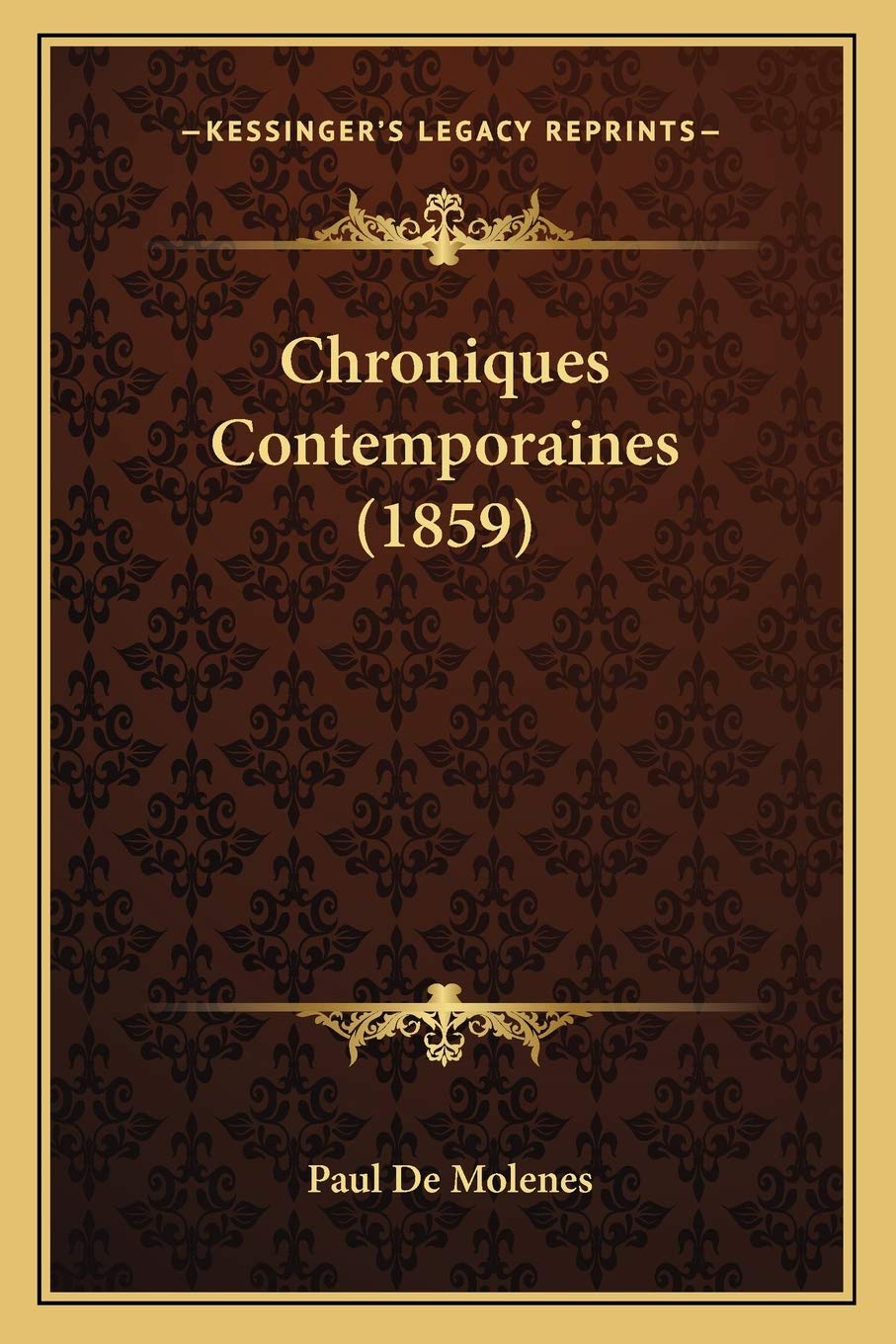 Chroniques Contemporaines (1859) book