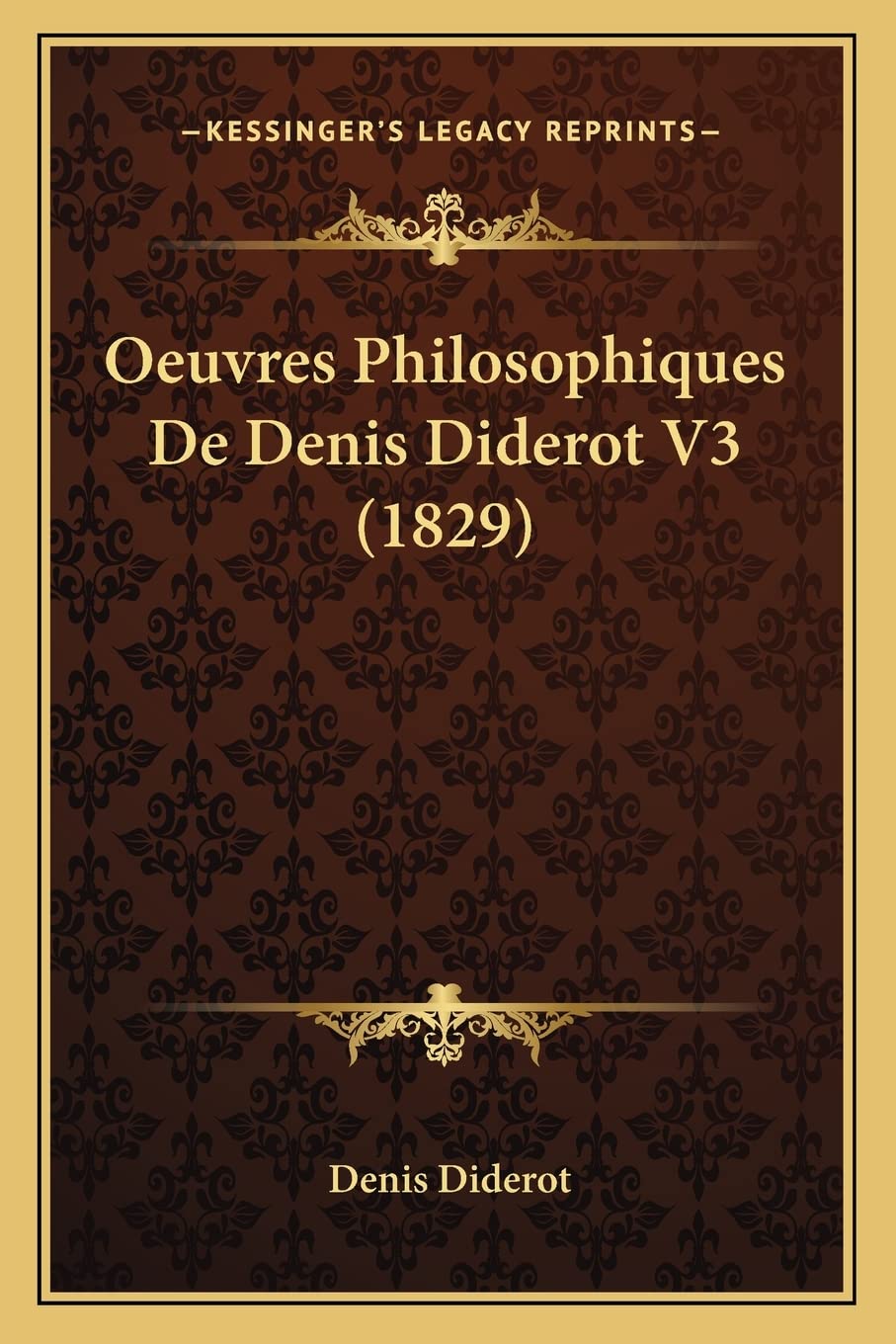 Oeuvres Philosophiques De Denis Diderot V3 (1829) book
