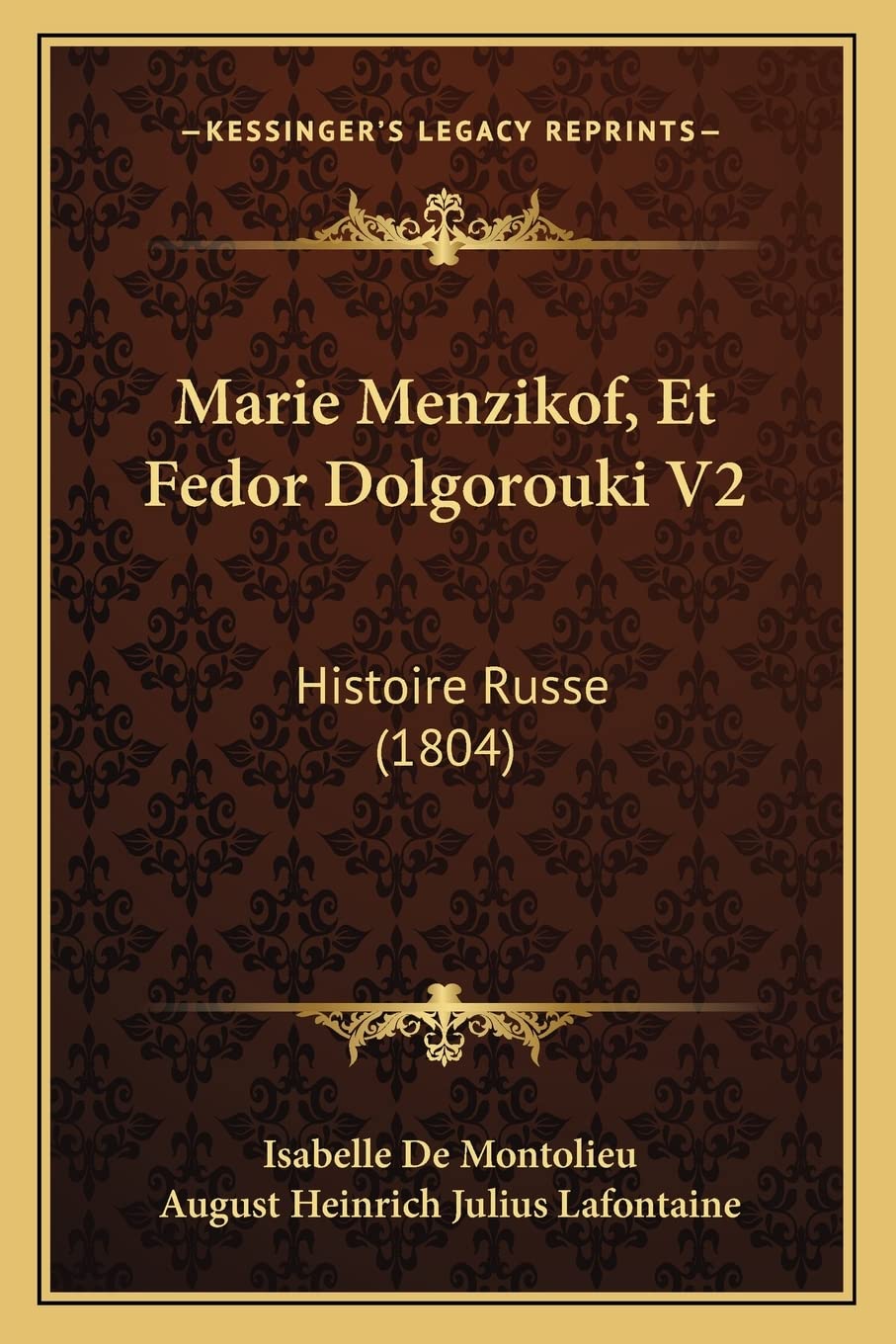 Marie Menzikof, Et Fedor Dolgorouki V2: Histoire Russe (1804) book