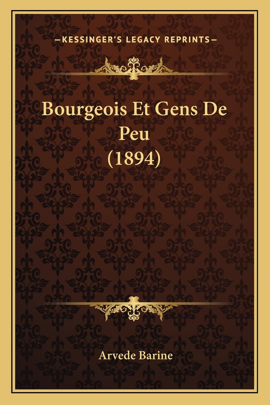 Bourgeois Et Gens De Peu (1894) General education