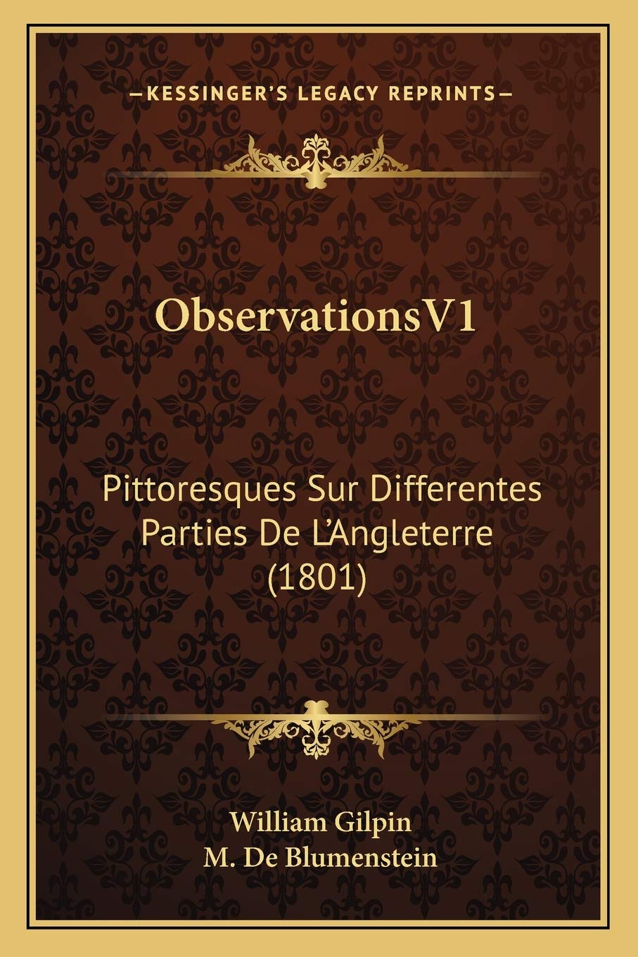 ObservationsV1: Pittoresques Sur Differentes Parties De L'Angleterre (1801) International
