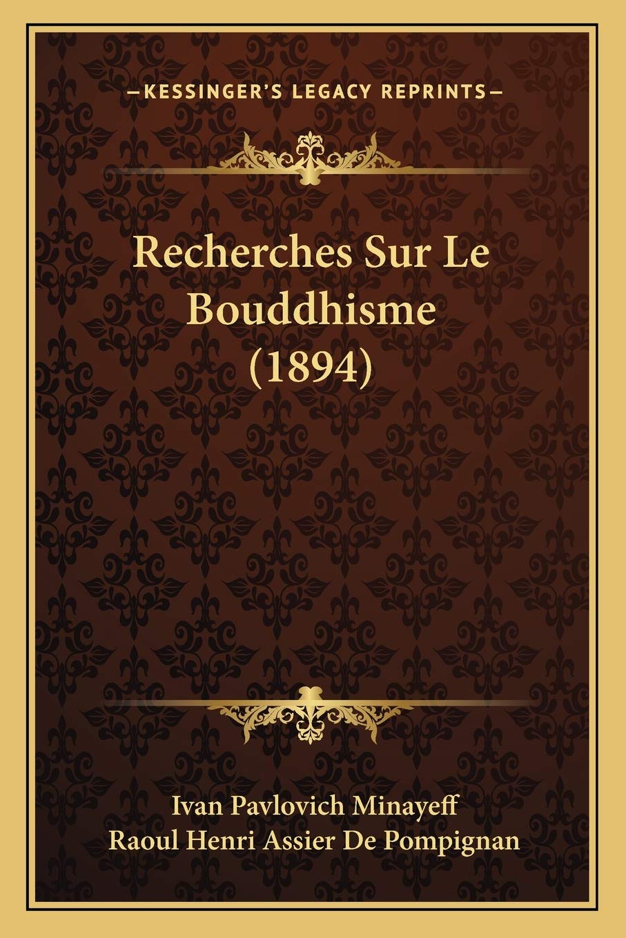 Recherches Sur Le Bouddhisme (1894) book