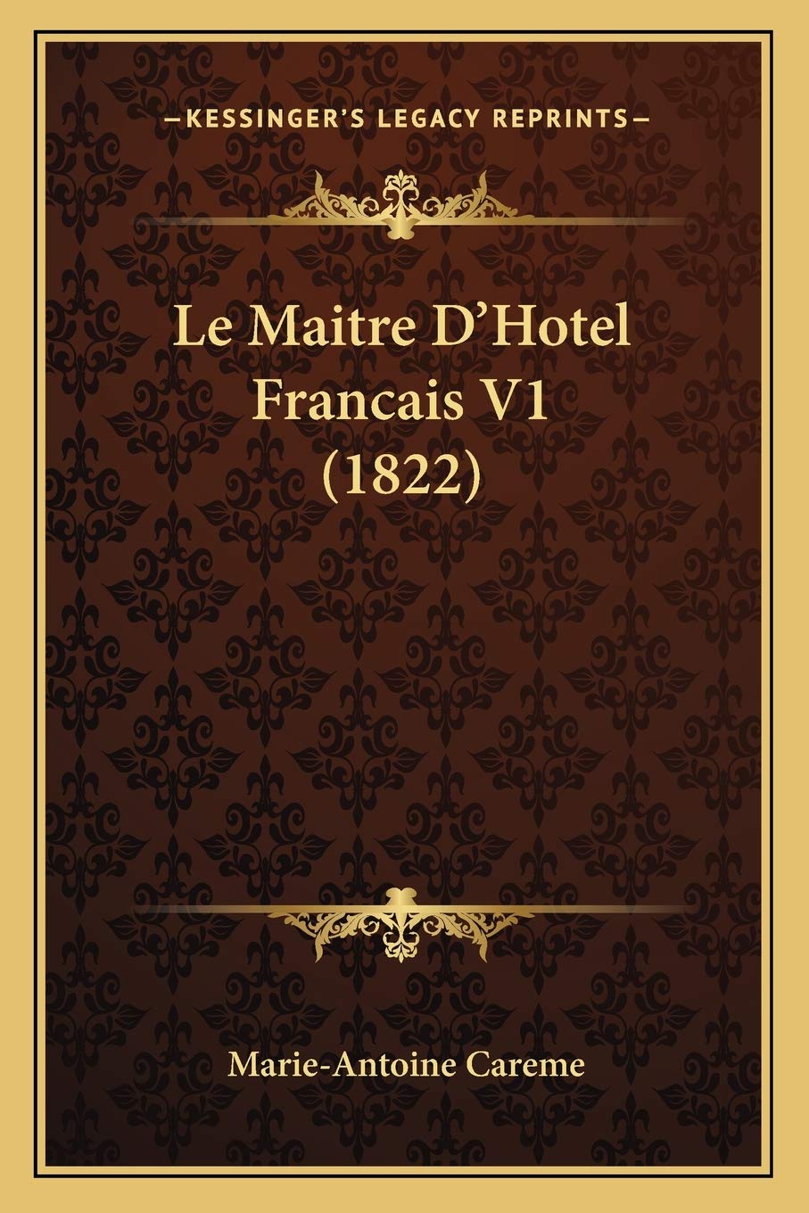 Le Maitre D'Hotel Francais V1 (1822) book