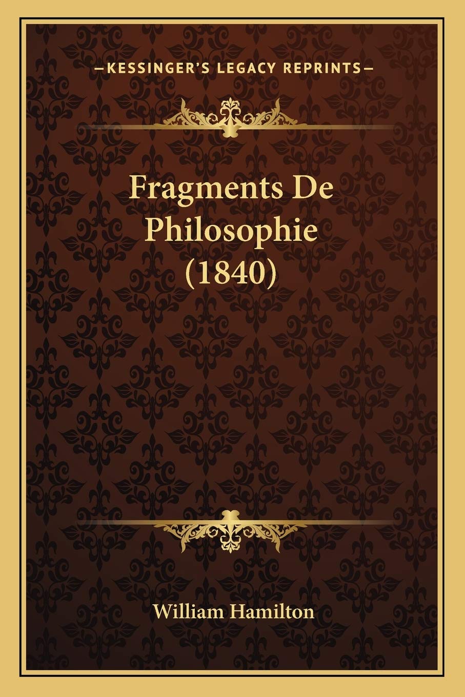 Fragments De Philosophie (1840) Philosophy