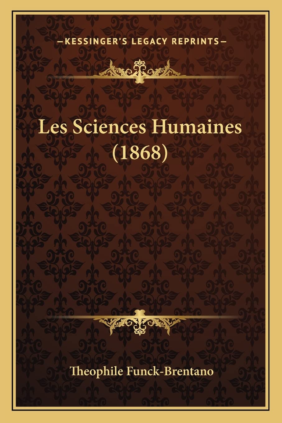 Les Sciences Humaines (1868) Philosophy