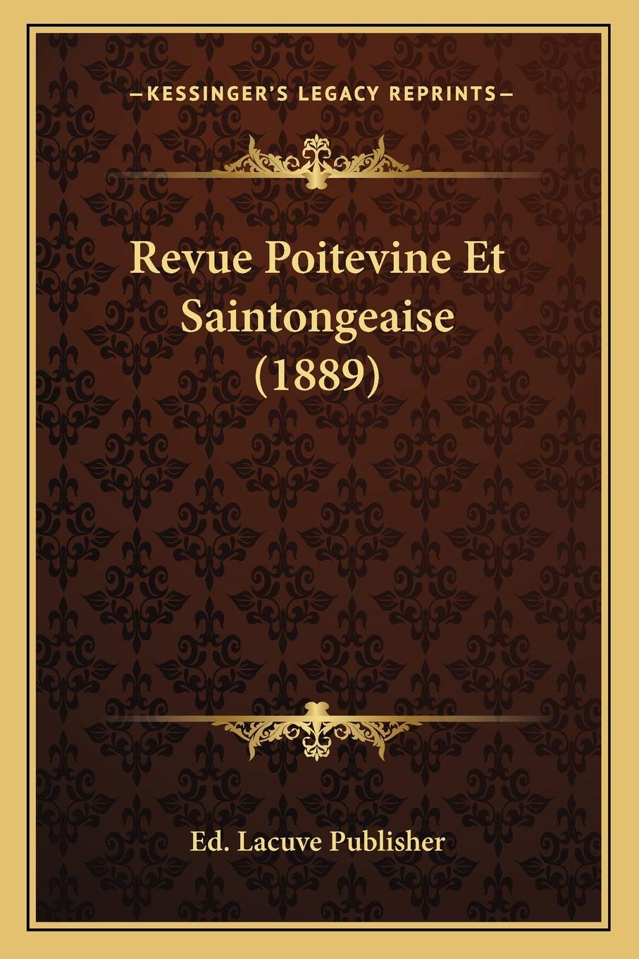 Revue Poitevine Et Saintongeaise (1889) Contemporary literature