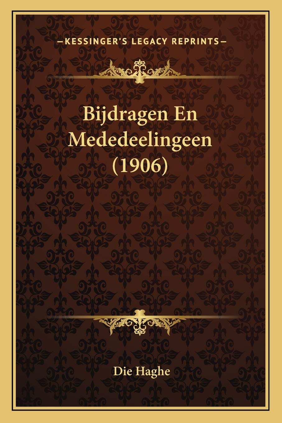 Bijdragen En Mededeelingeen (1906) Contemporary literature