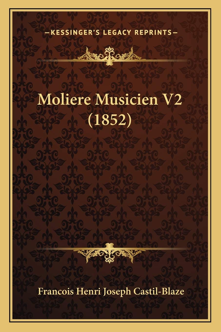 Moliere Musicien V2 (1852) Contemporary literature