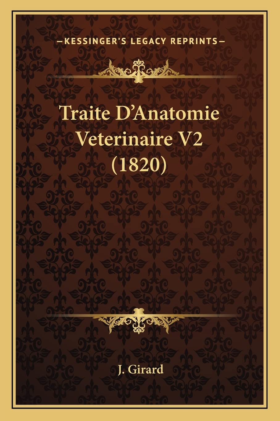 Traite D'Anatomie Veterinaire V2 (1820) book