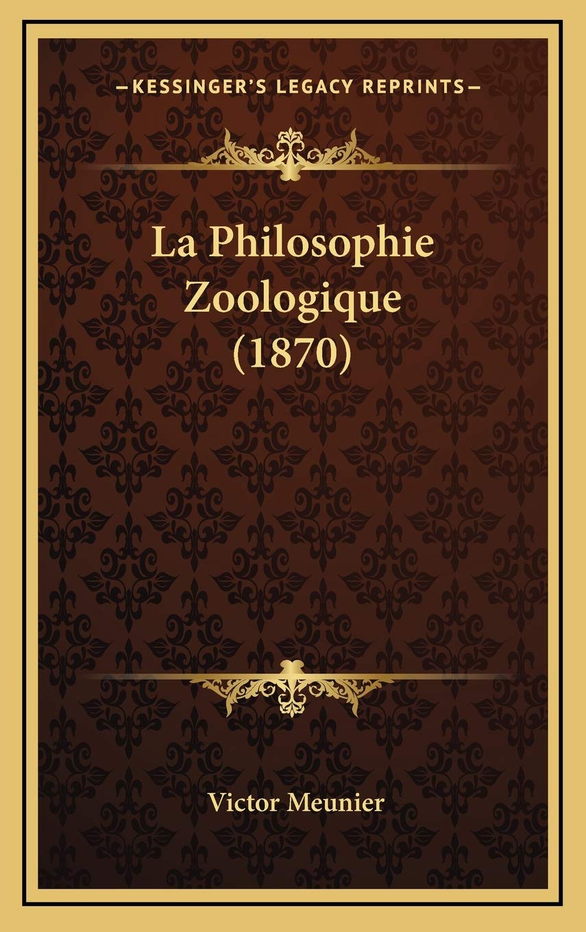La Philosophie Zoologique (1870) Contemporary literature
